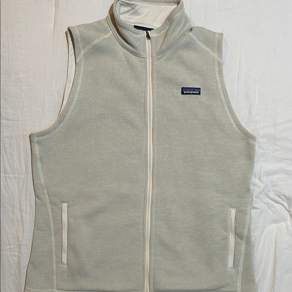 Patagonia Women’s Zip Up Sweater Vest - Cream